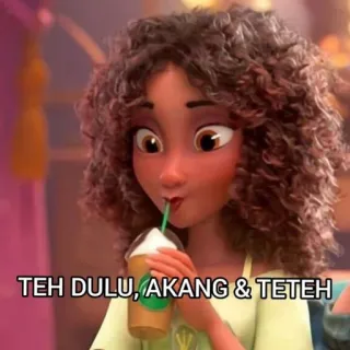 🧘‍♂ TEH DULU, AKANG & TETEH café, té, dibujo animado, bebida, refresco telegram sticker