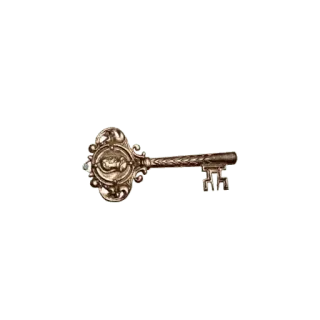 🗝 llave, ornamentado, antiguo, vintage, dorado, símbolo, ornamento telegram sticker