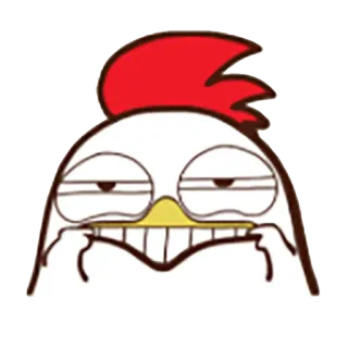 😁 Huhn, Cartoon, Tier, Emoji, Meme, Lustig telegram sticker
