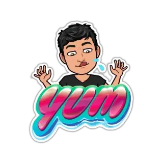 😋 yum food, delicious, tasty, cartoon, sweet telegram sticker