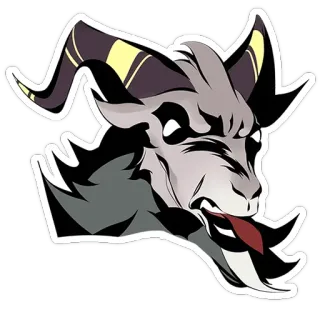 🤢 capra, demone, corna, mostro, creatura telegram sticker