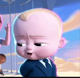😏 Boss Baby The Boss Baby em bé, veston, hoạt hình, ông chủ, hoạt họa whatsapp sticker