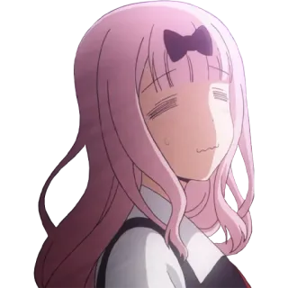 ☺️ Chika Fujiwara Kaguya-sama: Love Is War Аниме, Чика, Фудзивара, Kaguya-sama, Любовь это война, Мем, Смешно telegram sticker
