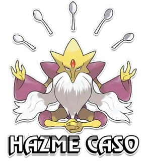 🎓 Alakazam Pokemon HAZME CASO pokemon, alakazam, löffel, psycho, zauberer whatsapp sticker