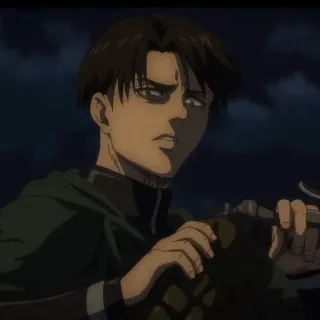 ☁️ Levi Ackerman Attack on Titan anime, attack on titan, levi ackerman, manga, character telegram sticker