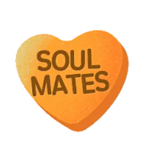 ❤ SOUL MATES almas gêmeas, coração, doce, amor, romântico, dia dos namorados whatsapp sticker