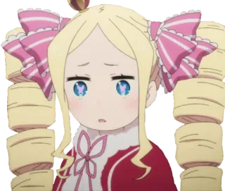 😦 Beatrice Re:Zero Аниме, Манга, Милый, Девушка, Блондинка telegram sticker