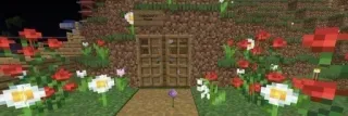 🌷 minecraft, haus, blumen, garten telegram sticker