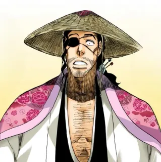 ⚔ Shunsui Kyoraku Bleach Anime, Manga, Kapitan, Żniwiarz dusz, Szermierz telegram sticker
