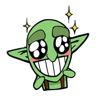 😁 Gobelin, Dessin animé, Personnage, Mignon, Fantasy whatsapp sticker