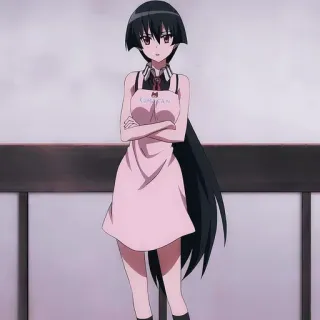 🥵 KUU-TAN Anime, Dziewczyna, Fartuch, Kuchnia, Słodkie, Manga telegram sticker
