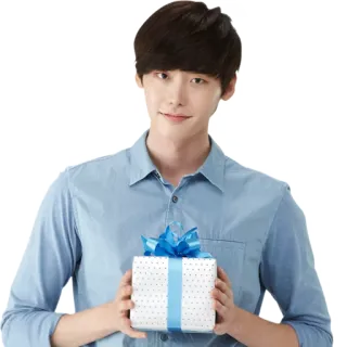 🎁 cadeau, homme, présent, acteur, coréen telegram sticker