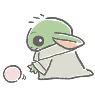 😃 Grogu The Mandalorian เบบี้โยดา, โกรกู, เดอะแมนดาลอเรียน, สตาร์ วอร์ส, น่ารัก, สติกเกอร์, การ์ตูน telegram sticker