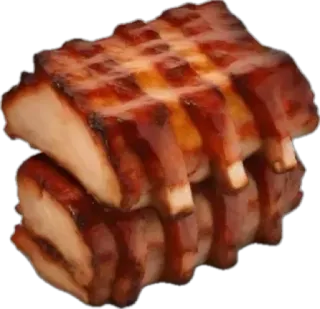 🤩 Rippchen, Essen, Fleisch, Barbecue, Gegrillt, Schwein, BBQ telegram sticker
