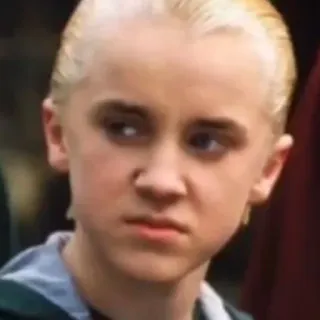 😑 Draco Malfoy Harry Potter draco malfoy, harry potter, tom felton, bruxo, loiro, menino telegram sticker