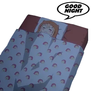 🛌 GOOD NIGHT Anime, Bonne nuit, Sommeil, Dessin animé whatsapp sticker