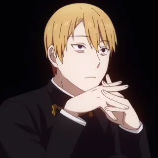 💛 Miyuki Shirogane Kaguya-sama: Love Is War Аниме, Персонаж, Миюки Широгане, Кагуя-сама, Выражение, Поза telegram sticker