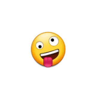 🤪 emoji, rosto, engraçado, língua telegram sticker