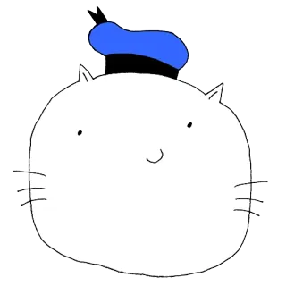 😱 Katze, Cartoon, Sticker, Tier, Hut telegram sticker