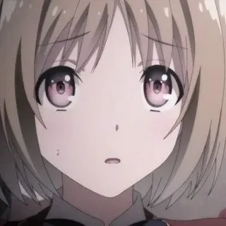 😰 Anime, Manga, Ragazza, Carina, Ritratto telegram sticker