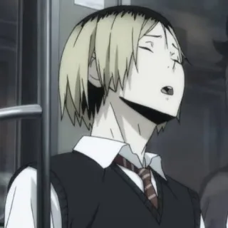 🧼 Kenma Kozume Haikyuu!! Kenma, Kozume, Haikyuu!!, anime, zmęczony, siatkówka, postać telegram sticker