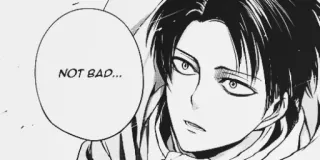 😨 Levi Ackerman Attack on Titan NOT BAD... Anime, Manga, Personaggio, Espressione, Levi, Ackerman, L'attacco dei giganti telegram sticker