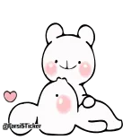🥺 @tarsisticker desenho animado, urso, fofo, coração, adesivo telegram sticker