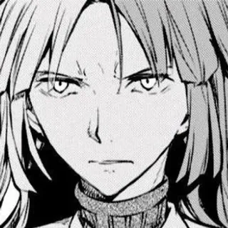 🥀 anime, mangá, sério, rosto, retrato telegram sticker