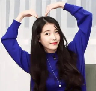 💜 IU IU, певица, корейская, актриса, сердце whatsapp sticker