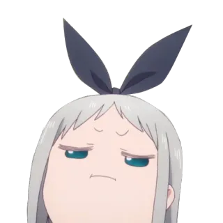 😠 Anime, Garota, Orelhas de coelho, Irritado(a), Fofo(a), Personagem whatsapp sticker