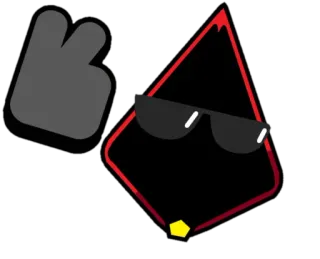 😎 Desenho animado, Óculos de sol, Cool, Personagem, Triângulo, Geométrico telegram sticker