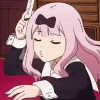 😎 Chika Fujiwara Kaguya-sama: Love Is War 애니메이션, 치카, 후지와라, 귀여운, 여자 telegram sticker