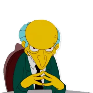 😈 Mr. Burns The Simpsons cartoon, the simpsons, mr. burns, character, evil, scheme telegram sticker