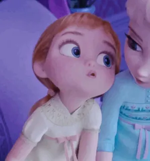 🐽 Anna Frozen Disney, desenho animado, personagem, filme whatsapp sticker