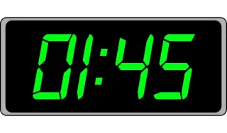 📟 01:45 clock, time, digital, numbers telegram sticker