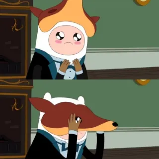 ☹ Finn Adventure Time Finn, Adventure Time, Cartoon, weinen, traurig telegram sticker