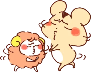 😜 mysz, owca, zwierzę, kreskówka, słodki, postacie, animowany telegram sticker