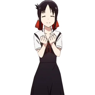 🥢 Kaguya Shinomiya Kaguya-sama: Love Is War anime, Kaguya, Shinomiya, Love is War, mignon, joyeux, souriant, fille whatsapp sticker