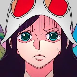 😨 Nico Robin One Piece nico robin, one piece, anime, manga, verängstigt telegram sticker
