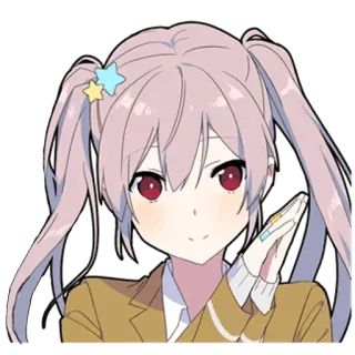 😋 anime, garota, desenho animado, personagem telegram sticker