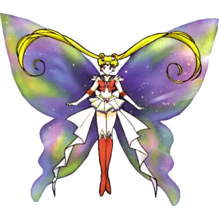 🐰 Sailor Moon アニメ, カートゥーン, 蝶, 女の子, 魔法少女, セーラームーン telegram sticker