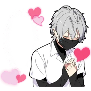 🎩 anime, hearts, kawaii, sticker, cute telegram sticker