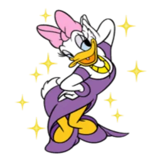 🛍 Daisy Duck hoạt hình, Disney, vịt Daisy, nhân vật telegram sticker