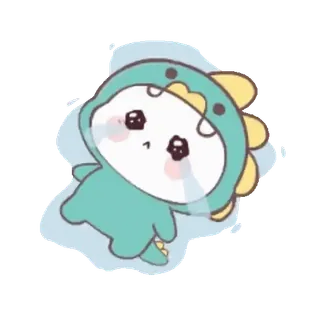😭 공룡, 귀여운, 카와이, 우는, 만화, 스티커, 슬픈 telegram sticker