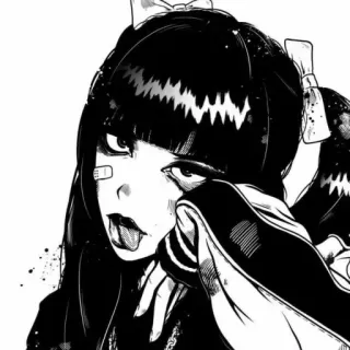Black stickers @anime_stickerr telegram stickers