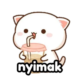🥤 nyimak Katze, Getränk, süß telegram sticker