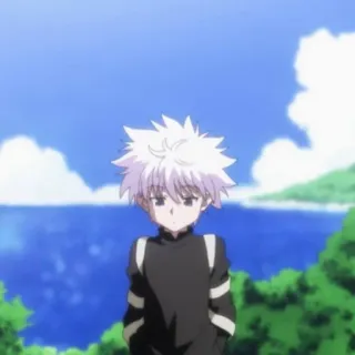 ⚡️ Killua Zoldyck Hunter x Hunter Аниме, Киллуа, Hunter x Hunter, Персонаж аниме, Белые волосы, Парень telegram sticker