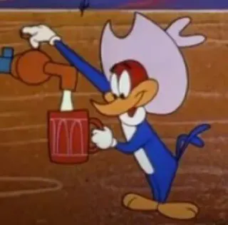 🤠 Woody Woodpecker Cartone animato, Woody Woodpecker, Bere, Animato whatsapp sticker
