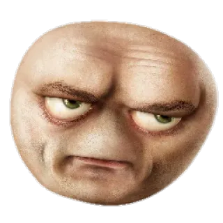 😐 絵文字, 顔, 表情, イライラ, デジタルアート telegram sticker