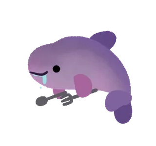 🐬 cá voi, khóc, kawaii, buồn, dễ thương, động vật telegram sticker